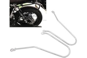 Motaux [Ship From USA] Saddlebag Support Bars Mount Guard Bracket for Triumph Bonneville T100 T120 2016-2023, Chrome