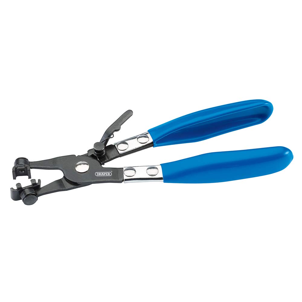 Draper 227mm Hose Clamp Pliers | Swivel Jaws | PVC Dipped Handles | Ratchet Locking Mechanism | Carbon Steel Hand Tools | 99762