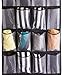 Misslo Sturdy Hanging Over the Door Shoe Organizer with 24 Large Mesh Pockets (Black)