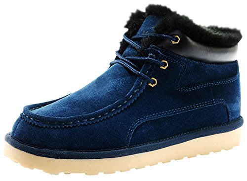Rock Me Men's Baken III Suede Waterproof Lace Up Winter High Top Blue Snow Boot Size 11 D(M) US