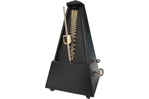 SURPRISESEPTEMBER Mechanical metronome, universal music timer for piano, guitar, drums, violin and saxophone musicians, pyramid-designed DPM-1 music metronome, ebony color