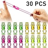 Zhehao 30 Pieces Slingshot Toy Stretchable Flying Stretchable Frogs Slingshot Frogs Rubber Multicolor Frogs for Frog Party (Style 2)