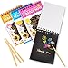 aGreatLife Rainbow Art for Kids: Scratch Art Party Favor- Best Kids Scratch Art with 4 Colorful Mini Notebooks and 4 Wooden Styluses