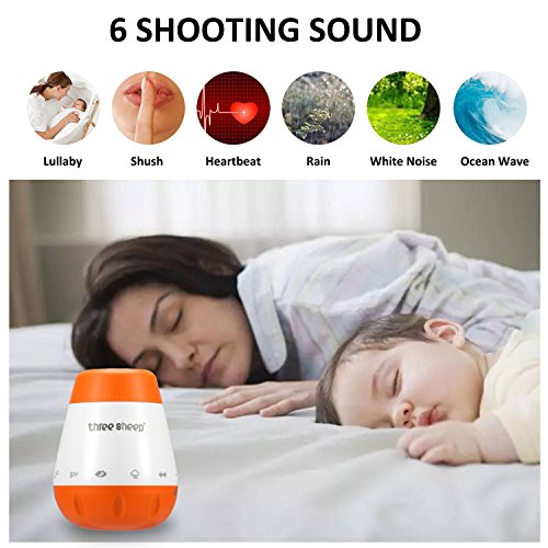 Portable White Noise Sound Machine for Infants and Toddlers Relaxing Music & Soothing Nature Sounds, Baby Sleeping Soother with USB Charging, Auto-Off Timer