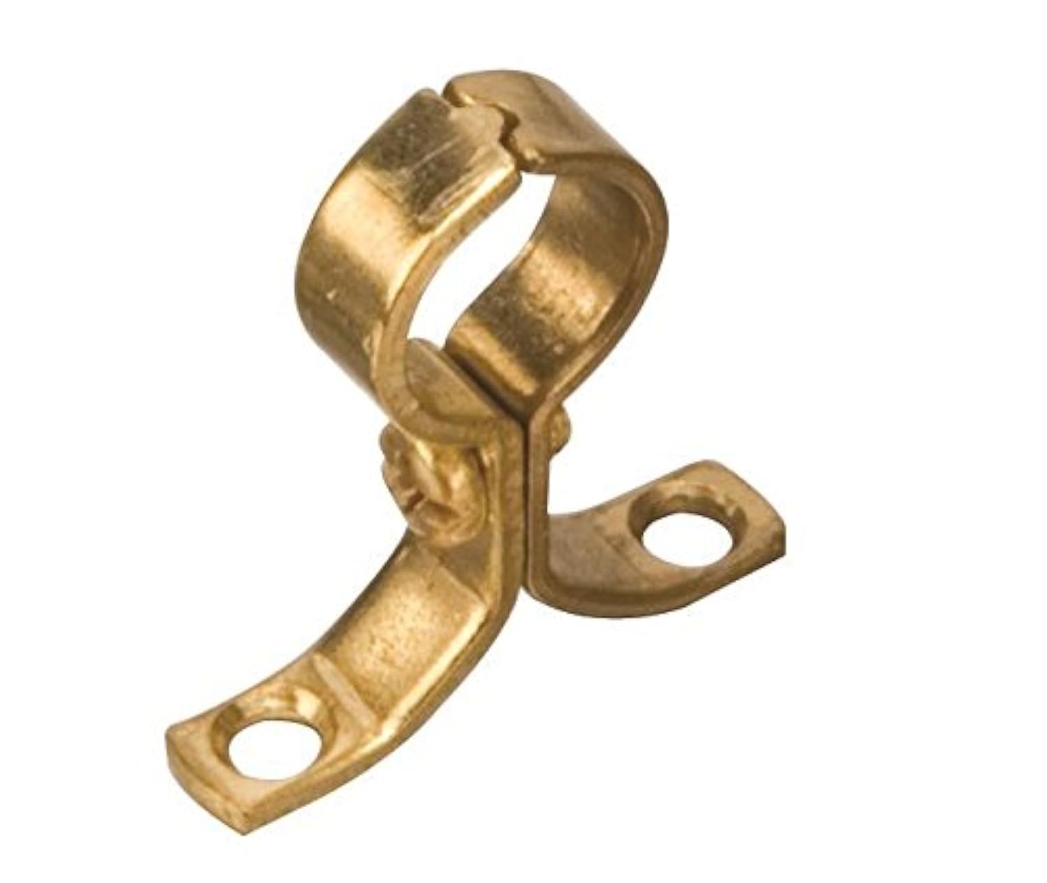 15mm Brass Pipe Clip Bracket - Bag of 5