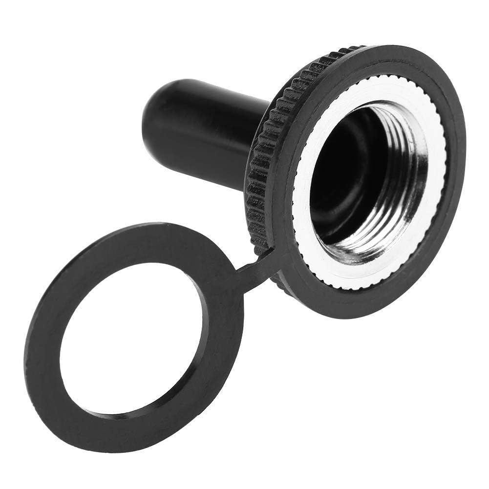 Aramox 20Pcs Toggle Switch Waterproof Cap,12mm Rocker Toggle Switch Waterproof Rubber Cap Boot Cover Black