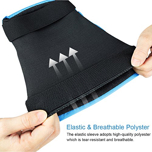 GIORO Adult/Child's Multi Sports Protective Gear, 3 In 1 Set Knee Pads Elbow Pads Wrist Guards for Skateboarding Skating Cycling Climbing Biking BMX Bicycle Scooter (Blue, Child/Youth) - Thumbnail 4