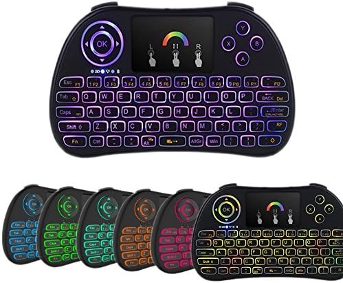 Wireless Backlit Keyboard Touchpad Mouse, NewBull 2.4GHz Mini Keyboard with Touchpad Mouse Handheld Remote Control 2017 Upgraded Version with Rechargeable Battery for PC, PAD, Android TV Box