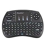 iPazzPort Mini Wireless Keyboard with Touchpad for PC/Android TV Box/PS3 and HTPC, 2.4 Ghz, Black