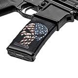 GunSkins AR-15 Mag Skin Camouflage Kit DIY Vinyl Magazine Wrap - 3 Pack (GS Skull America)