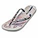 White Ipanema Henna Print Flip Flops