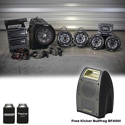 Kicker & SSV Works 45PGN5 5 Speaker Polaris General Stereo System with Free Kicker Bullfrog - BF400G