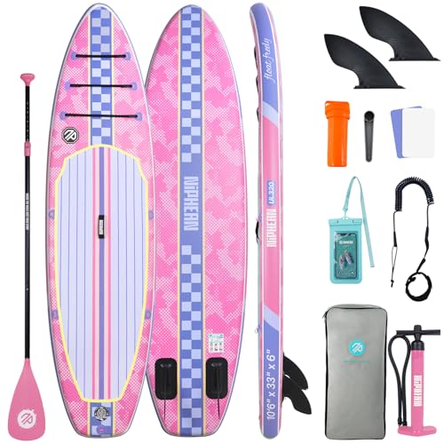 Niphean Inflatable Paddle Board for Adults with All Accessories, 320 cm Inflatable Paddle Surfing for All Levels, Sup Capacity 200 kg for 2 People, Stand Up Paddle Board with Seat