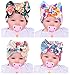 Toptim 4 Pcs Baby Newborn Girl Hat with Bow Infant Bowknot Hats 0-3 M