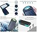 Solar Charger, 5000mAh Waterproof Portable Solar Power Bank Dual USB output Solar Backpack Charger with Portable Camping Light and Compass for iphone android phone charger battery (Black)