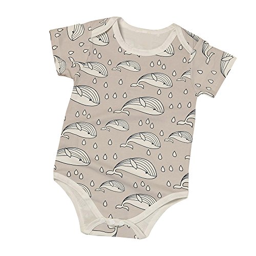 Boomable Baby Unisex Whale Printing Bodysuits Infant Cotton Jumpsuit