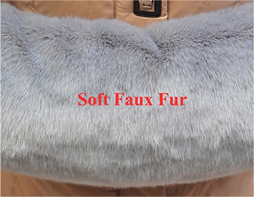 Lesirit Soft Faux Fur Hand Muffs for Women Winter Hand Warme (B-Black)