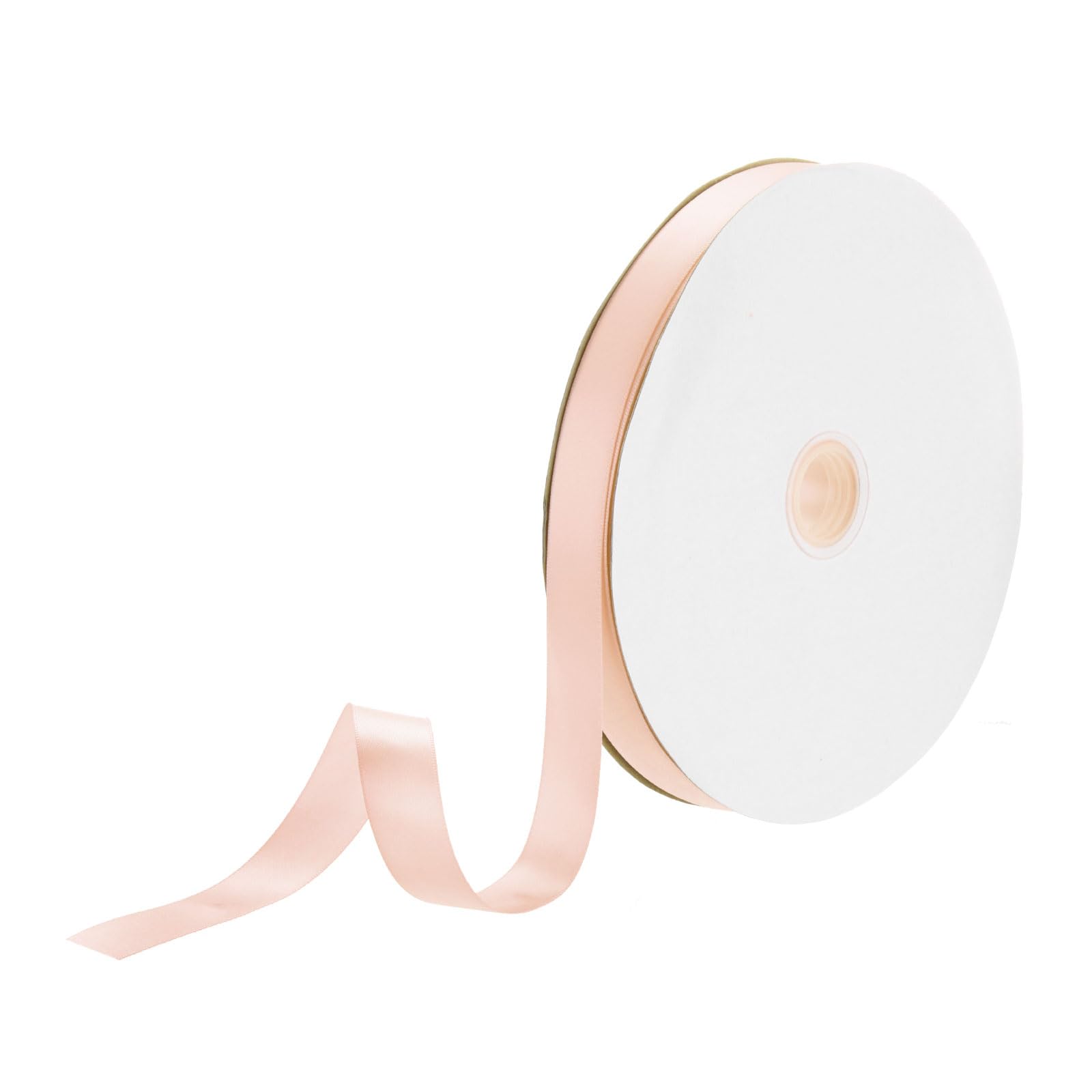 DMiotech 20mm Satin Ribbon 91m/300ft Thin Double Face Fabric Grosgrain Ribbon for Gift Wrapping Floral Hair Flower Bouquet, Pastel Pink