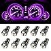 Partsam 10X Purple T5 74 37 2721 3-SMD LED Bulbs Instrument Cluster Dash Gauge Side Light Bulb