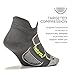 Feetures! Men's Elite Ultra Light No Show Tab, Graphite + Reflector, Medium