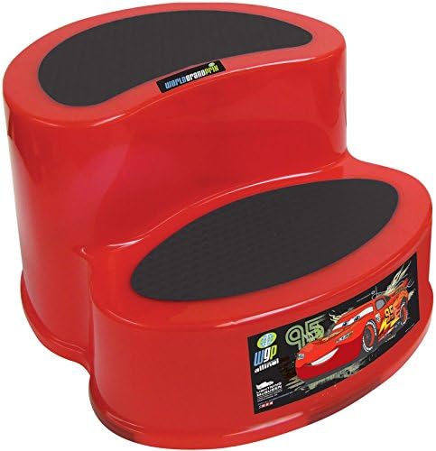 Disney Cars 2-Tier Step Stool, Red 