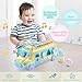 EFOSHM Intellectual School Bus Baby Toy, Piano Bus Toys with Shape Puzzles Knocking Piano Music Educational Toys Gifts for Baby, Toddler, Preschooler(Yellow)