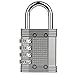 FortLocks Padlock - 4 Digit Combination Lock for Gym Outdoor & School Locker, Fence, Case & Shed – Heavy Duty Resettable Set Your Own Combo – Waterproof & Weatherproof (1 Pack - Silver)
