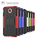 Galaxy J7 Pro J730G Case,Mama Mouth Shockproof Heavy Duty Combo Hybrid Rugged Dual Layer Grip Cover with Kickstand for Samsung Galaxy J7 Pro J730G 2017(with 4 in 1 Packaged),Red