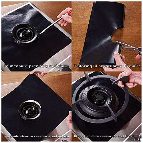Stove Burner Covers Upgraded Reusable Double Thickness, Gas Range Stove