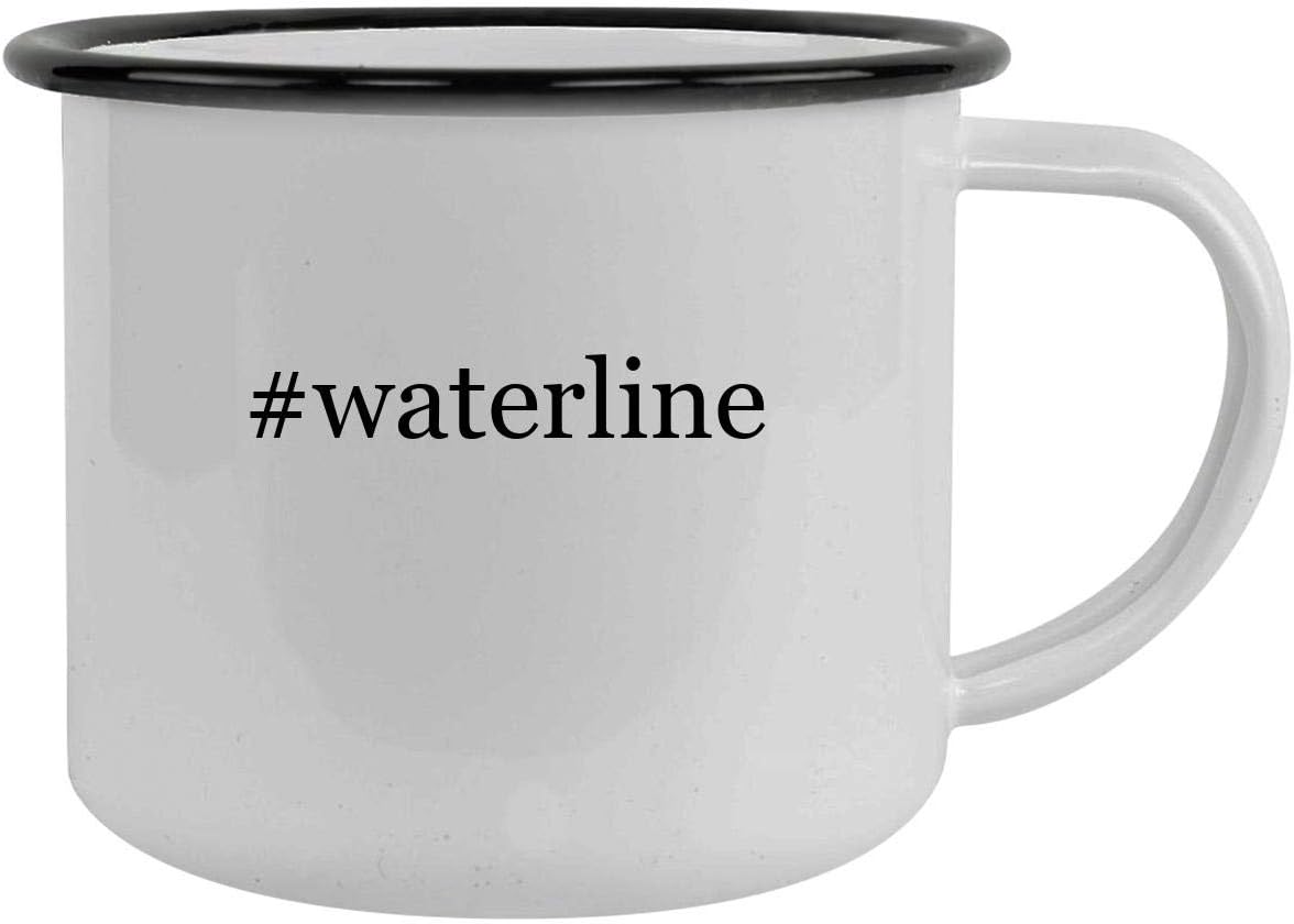 #waterline - 12oz Hashtag Camping Mug Stainless Steel, Black