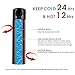 HIWILL Double Walled Vacuum Insulated Travel Coffee Mug, Stainless Steel Flask, Sports Water Bottle, 380ML,13 OZ, Black