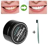 Teeth Whitening Charcoal, Kingfansion Natural Organic Activated Bamboo Toothpaste with Toothbrush