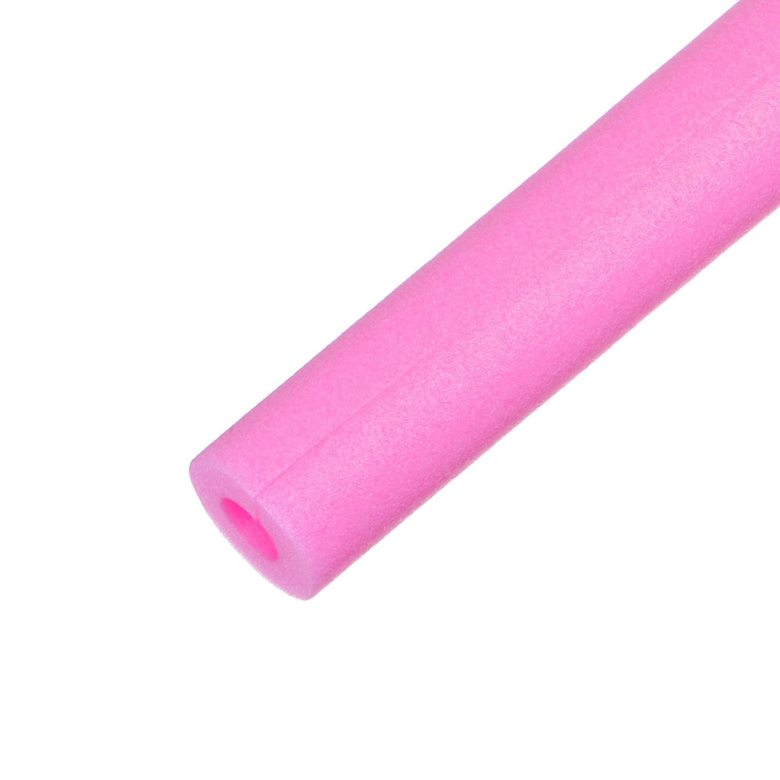 M METERXITY Pipe Insulation Tube, 17 x 2.4(L x OD) Foam Pipe Covers, Pre-Slit Clamp for Padding/Bumper Corner Edge Protection/Handle Water Pipes [Peachblow]