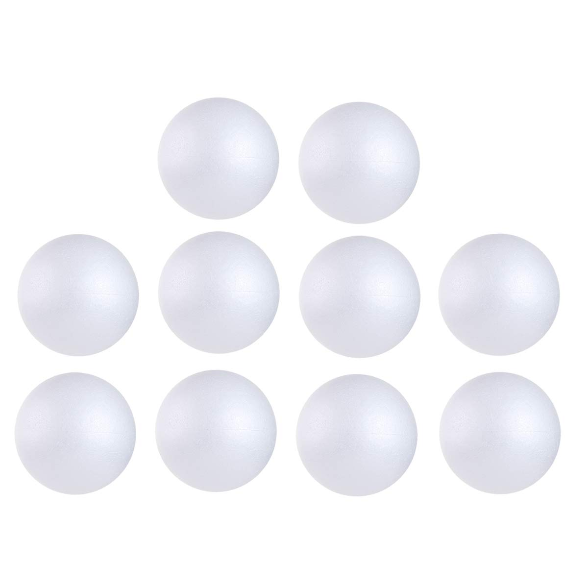 Photo 1 of 10PCS 3 Inch White Foam Balls Polystyrene Craft Balls Foam Balls for Art, Craft, Household, School Projects and Christmas Easter Party Decorations