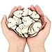 Bememo 200 Pieces in Total, Wooden Heart Tags with Holes and Rings, Family Birthday Plaque Tags Heart Shaped Wood Discs for Birthday Reminder Calendar Board Chore Boards Wedding DIY Crafts