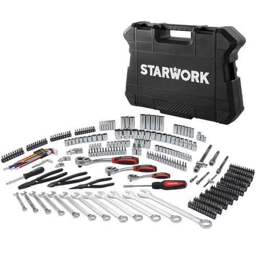 STARWORK True MechanicTM 314-Piece Mechanics Tool Set and Socket Set, Professional Metric Set