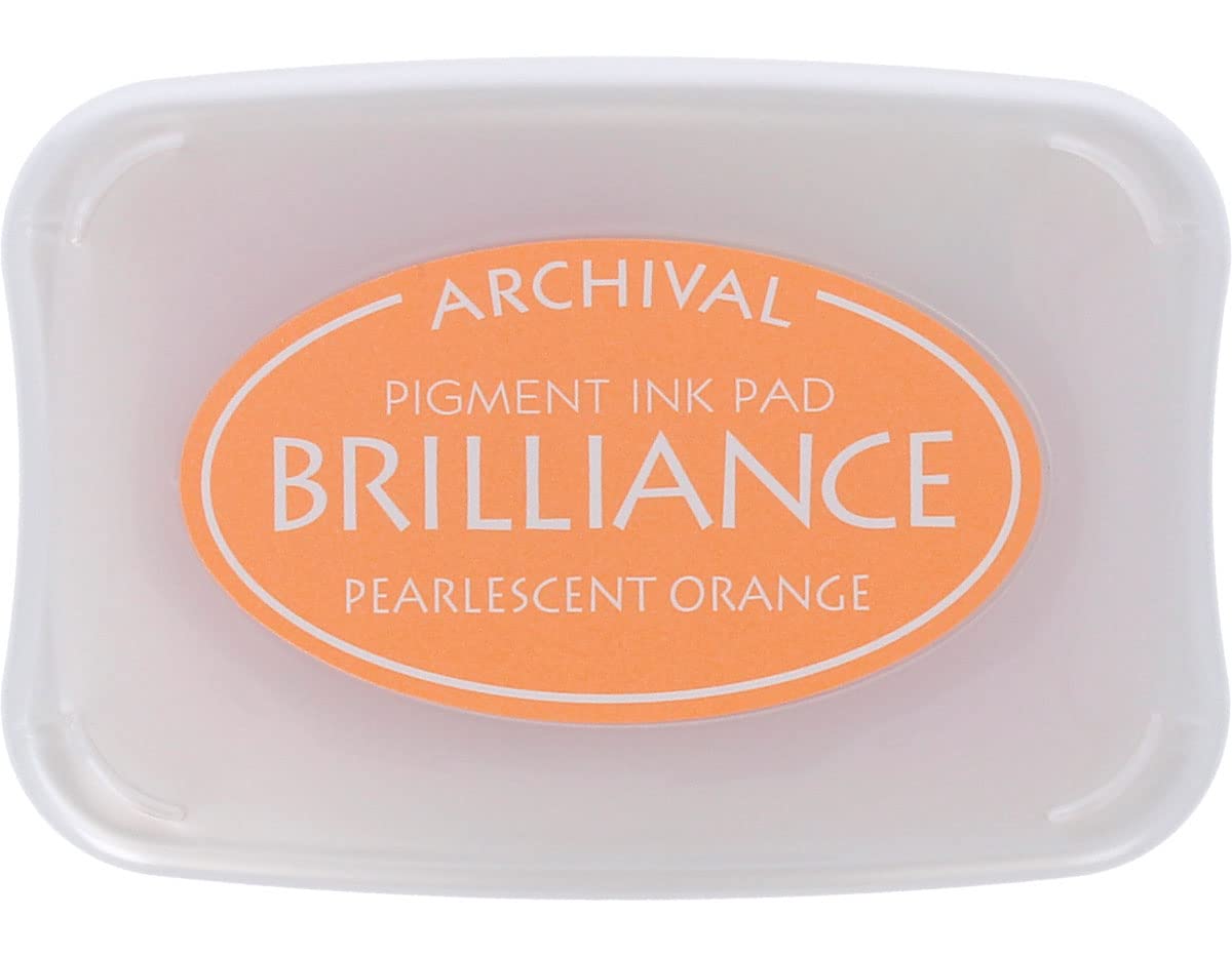 Tsukineko Brilliance Ink Pad, Pearlescent Orange,BIP31