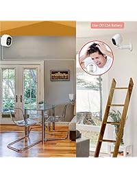 Arlo - Adaptador de corriente HD con cable de carga para cámara de seguridad NETGEAR Arlo (resistente a la intemperie, para interior exterior) (CR123A, repuesto de baterías de litio) (10.5 ft), color blanco