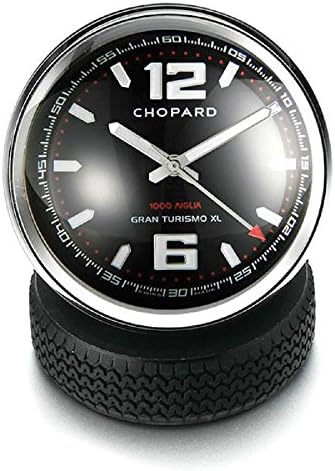 Chopard Mille Miglia Shift Knob Table Clock 95020-0046 BRAND NEW, 100% Authentic, Swiss Made, Original Leather Box Tiny 1 mm X 0.5 mm on Glass. Very Rare.