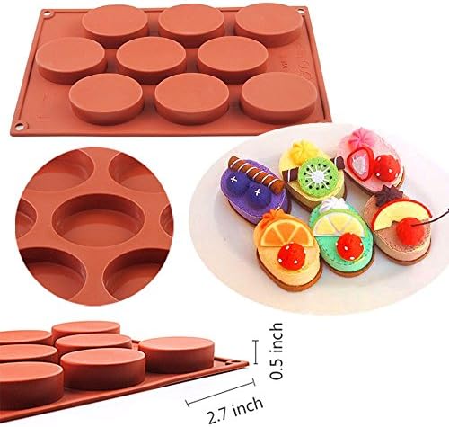9 Oval Cavity Silicone Soap Cake Mold Chocolate Muffin Cupcake Baking Mould Pan