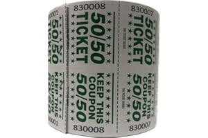 THE TICKET GURUS 50/50 Marquee Raffle Tickets - 1000/Roll Easy Read Series (Easy Read Green)