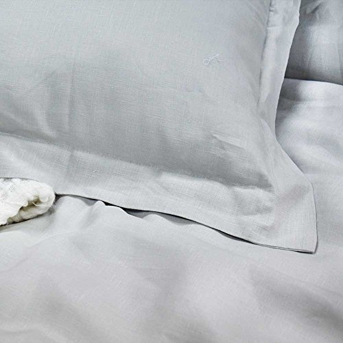 Merryfeel 100% Linen Duvet Cover Set - Full/Queen Grey