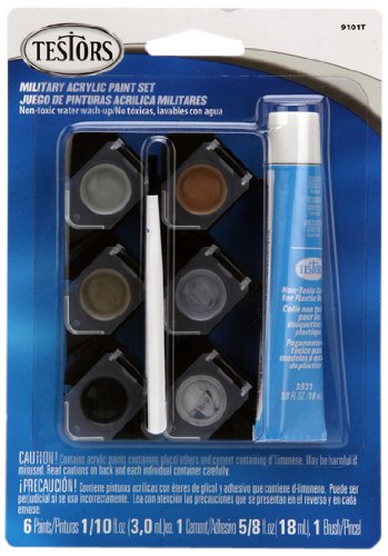 Testors acrylic paint pot set, military