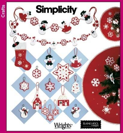 Simplicity 4385 Christmas Decorations Craft Pattern