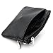 DEEZOMO Women's Top Grain Cowhide Leather Card Case Wallet / Coin Change Purse with Key Ring - Black