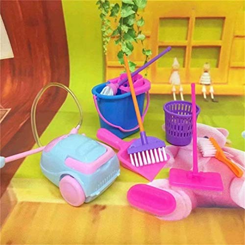 Tmrow Kids Little Helper Pretend Play Cleaning Set Housekeeping Toys Cleanup Toy Includes Mop, Bucket and Accessories