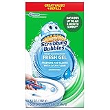 Scrubbing Bubbles Fresh Gel Toilet Cleaning Stamp, Rainshower, Dispenser with 4 Refills