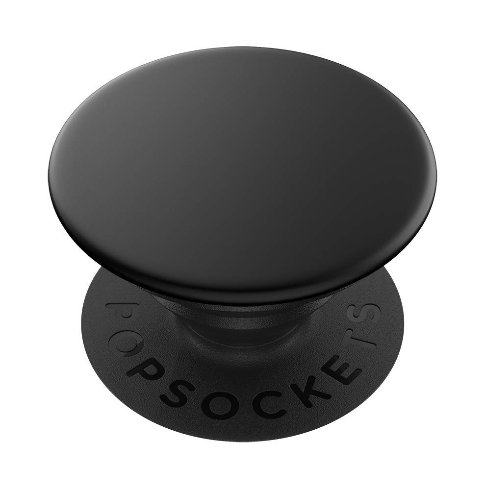 PopSockets: PopGrip Expanding Stand and Grip with a Swappable Top for Phones & Tablets - Black Aluminum — image 1