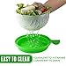 [2-PACK] Green Salad Cutter Bowl Set - 4 In 1 Multi-Functional- Make Your Salad in 60 Seconds with this Fast & Easy To Use Salad Chopper, Cutting Board, Strainer & Bowl (Green)
