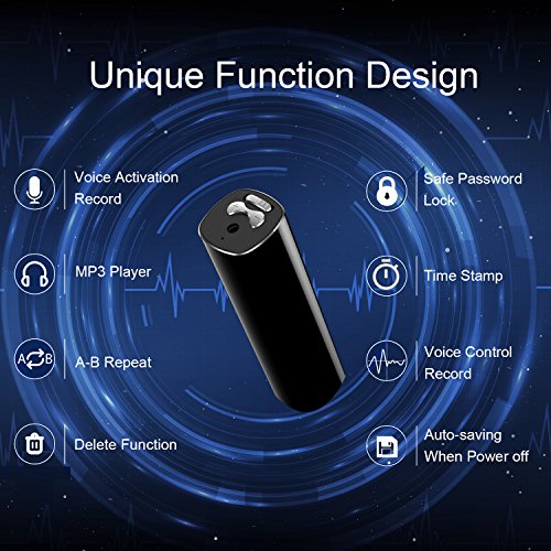 image for Mini Digital Voice Recorder,8GB Voice Activated Recorder 365 Standby 8
